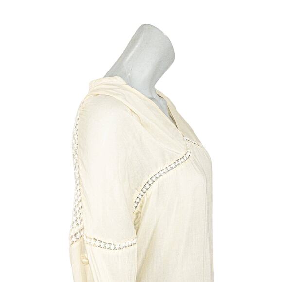 Magali Pascal Lace Trim Blouse in cream beige Size XS - Picture 7 of 9